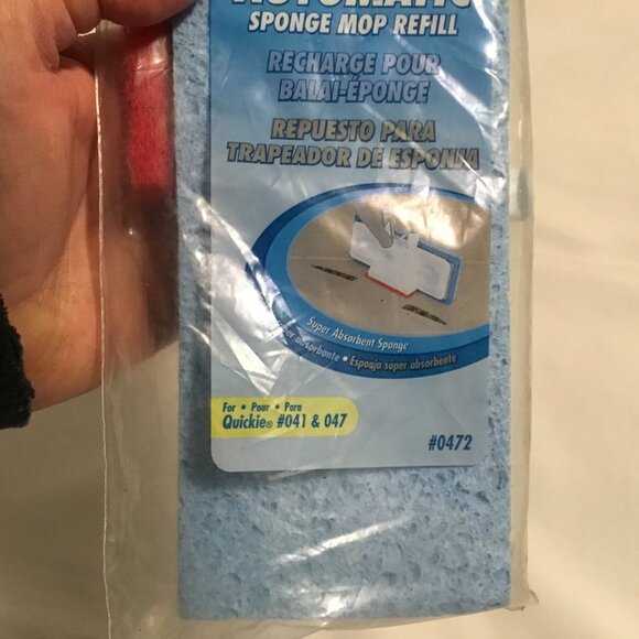 Quickie HomePro Automatic Sponge Mop Refill #0472 Type H Microban 041/047 - Picture 5 of 6